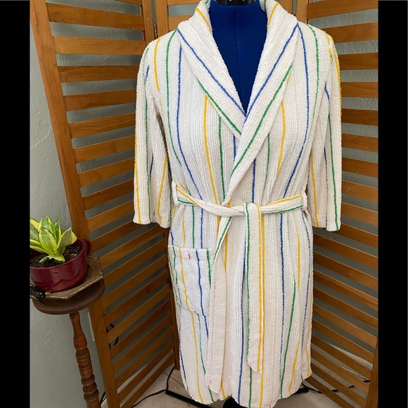 Vintage Other - Vintage chenille wrap bathrobe medium
